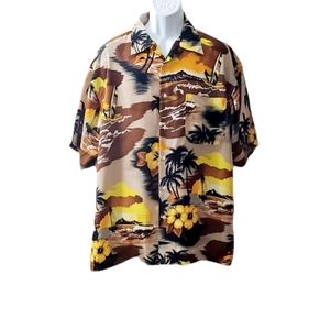 Koman Sport Vacation Summery Hawaiian Short Sleeve Casual Button Down Shirt